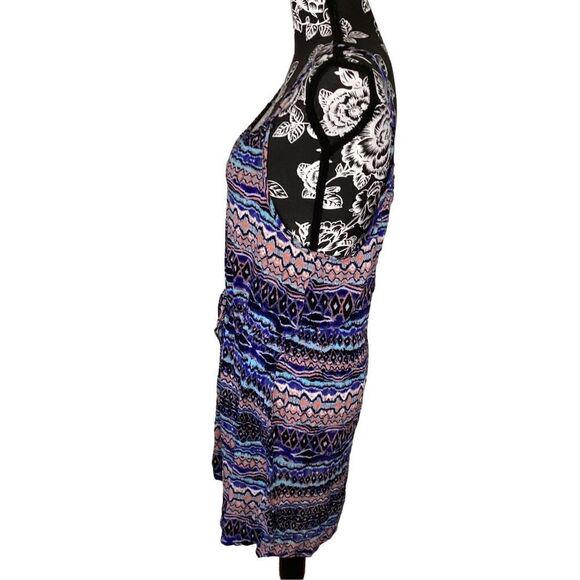 Pink Rose Boho Aztec Dress Bohemian Indie Beach Coastal Vacation Travel - Picture 3 of 9